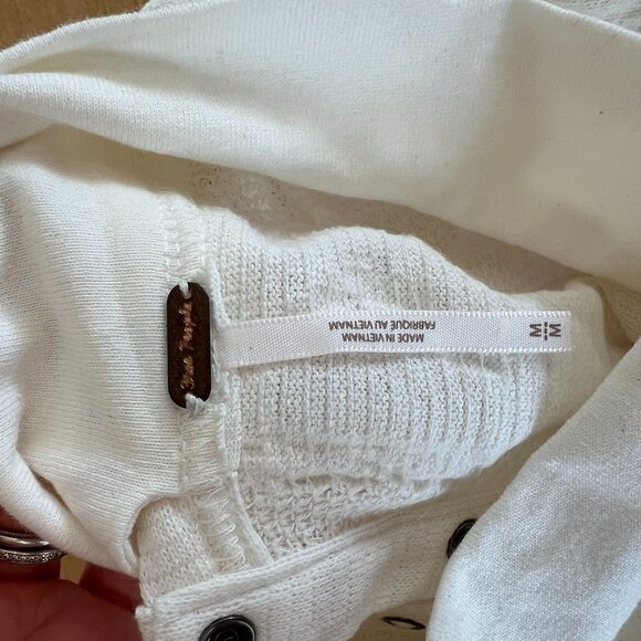 Free People Cream Cable Knit & Jersey Blouse – Cozy & Romantic 🤍 - Picture 10 of 10